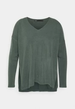ONLY Petite ONLAMALIA V NECK - Jumper - Balsam Green -ONLY Petite store bb6d852e83d94e1b933ae7b120196b5c
