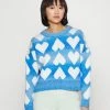 ONLY Petite ONLAIDA HEART - Jumper - Airy Blue/lighter Super Sonic/cloud Dancer 2 ONLY Petite ONLAIDA HEART - Jumper - Airy Blue/lighter Super Sonic/cloud Dancer -ONLY Petite store bd16da7d70cf42789942dbce24c074d0
