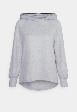 ONLY Petite ONLELCOS EMMA HOOD - Jumper - Light Grey Melange