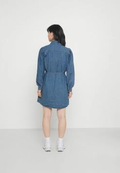 ONLY Petite ONLROCCO LIFE DRESS - Denim Dress - Medium Blue Denim -ONLY Petite store bd67a046b0c941f48808630c5766060a