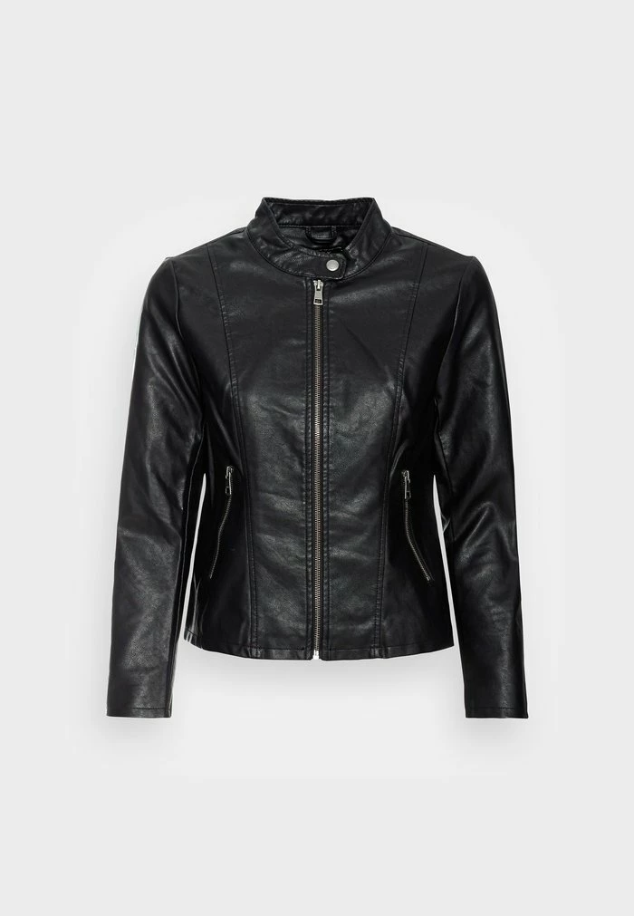 ONLY Petite ONLMELISA JACKET - Faux Leather Jacket - Black 6 ONLY Petite ONLMELISA JACKET - Faux Leather Jacket - Black - Image 4