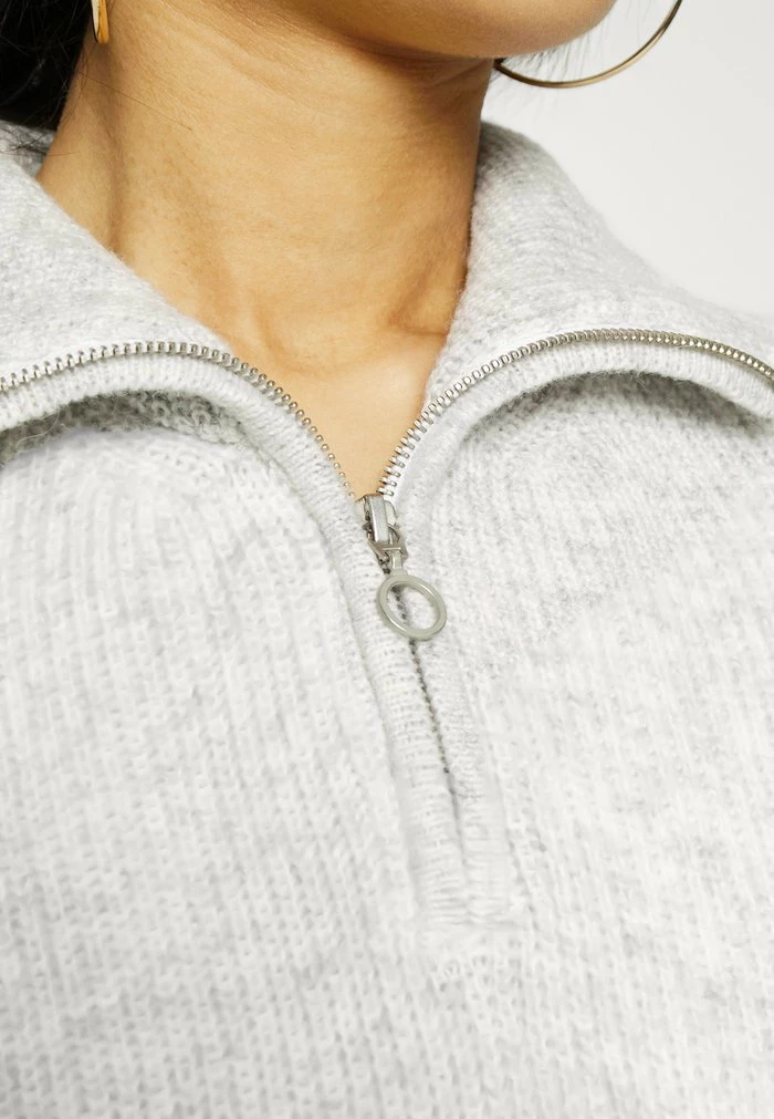 ONLY Petite ONLTIA LIFE HIGHNECK VEST PETIT - Jumper - Light Grey Melange 9 ONLY Petite ONLTIA LIFE HIGHNECK VEST PETIT - Jumper - Light Grey Melange - Image 7