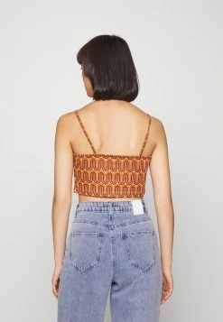 ONLY Petite ONLSIGGA - Top - Orange, Brown -ONLY Petite store bf5dd996cfab489eb5e1dbb1c64c8237