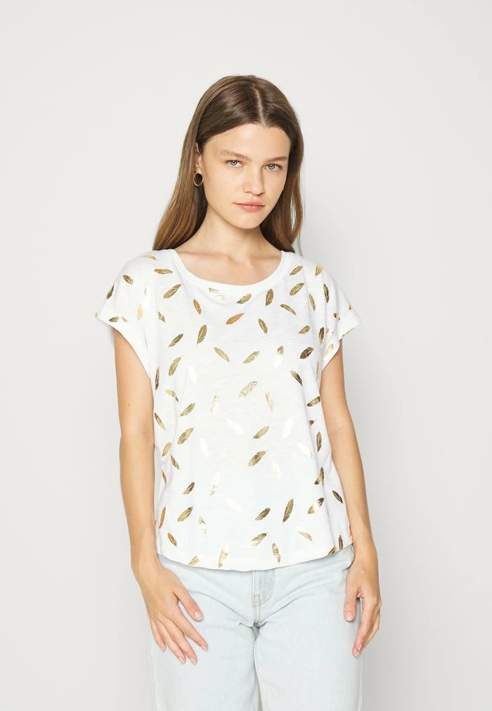 ONLY Petite ONLFEATHER - Print T-shirt - White 3 ONLY Petite ONLFEATHER - Print T-shirt - White