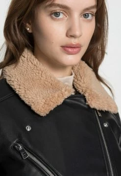 ONLY Petite ONLHADLEY - Faux Leather Jacket - Black -ONLY Petite store c1b64233157f494b951f8252ff889e33