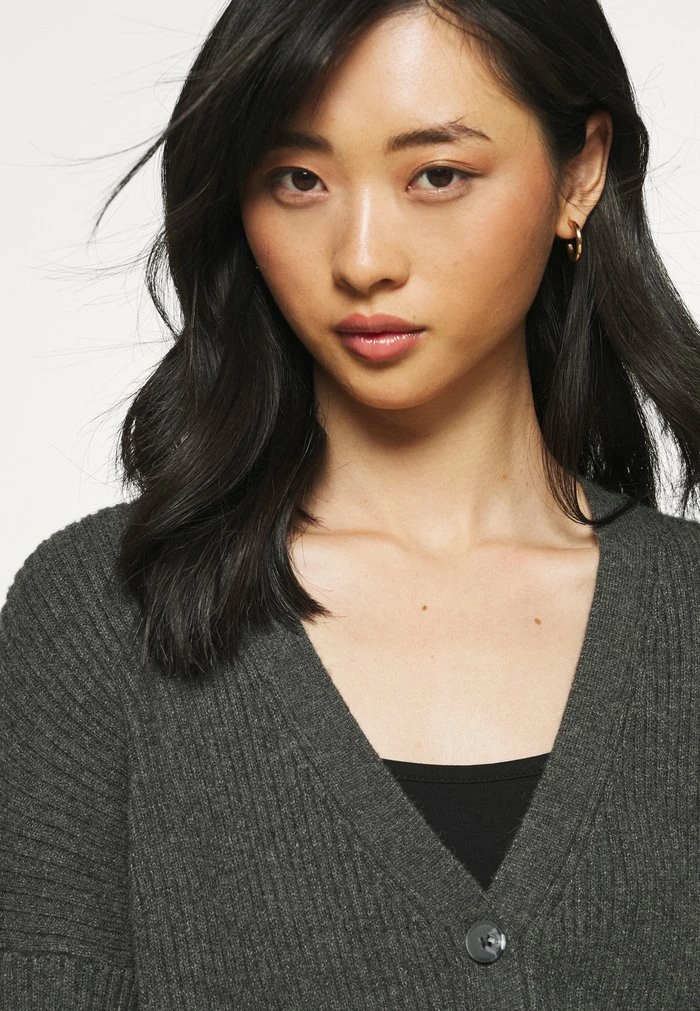 ONLY Petite ONLKATIA SHORT CARDIGAN - Cardigan - Dark Grey Melange 6 ONLY Petite ONLKATIA SHORT CARDIGAN - Cardigan - Dark Grey Melange - Image 4