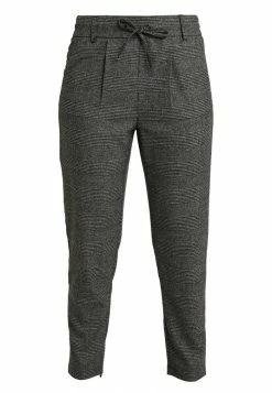 ONLY Petite ONLPOPTRASH SOFT CHECK PANT - Trousers - Black/cloud Dancer -ONLY Petite store c433ded64077421cb11807bfdda08100
