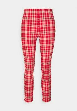 ONLY Petite ONLMEGHAN LIFE CHECK - Trousers - Red -ONLY Petite store c51f41cac8d540e2bd8615eaeeeac461