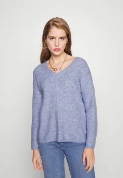 ONLY Petite ONLCAMILLA V NECK - Jumper - Skyway Melange