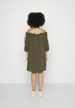 ONLY Petite ONLTILLA THYRA OFF SHOULDER DRESS - Day Dress - Deep Lichen Green -ONLY Petite store c5e49c0eecfa417c97d0fb97f1d19506