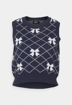 ONLY Petite ONLCLARIET BOW VEST - Jumper - Night Sky/cloud Dancer 12 ONLY Petite ONLCLARIET BOW VEST - Jumper - Night Sky/cloud Dancer -ONLY Petite store c655c5ef64864200b10bdb8ba8599d93