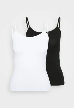 ONLY Petite ONLLOVE SINGLET 2 PACK - Top - White/black -ONLY Petite store c81a098d9c034e1780891d018ceb7c5a
