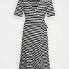 ONLY Petite ONLMAY STRIPE DRESS - Day Dress - Black/cloud Dancer -ONLY Petite store c9614a461deb49d08da0beb026eabf72