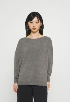 ONLY Petite ONLAMALIA BOATNECK - Jumper - Grey Melange