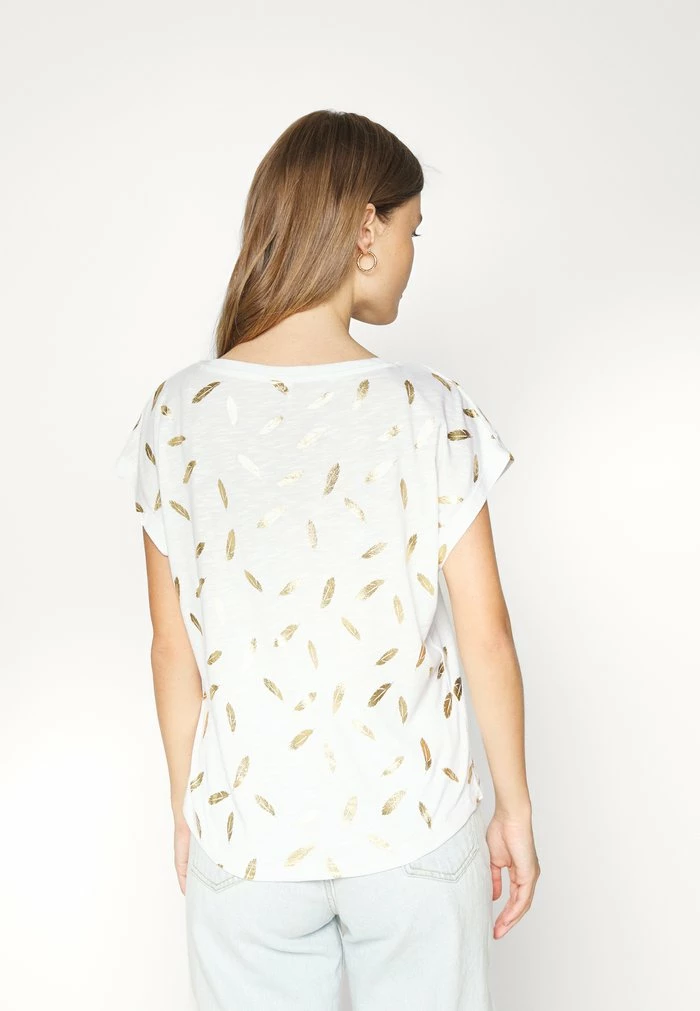ONLY Petite ONLFEATHER - Print T-shirt - White 5 ONLY Petite ONLFEATHER - Print T-shirt - White - Image 3