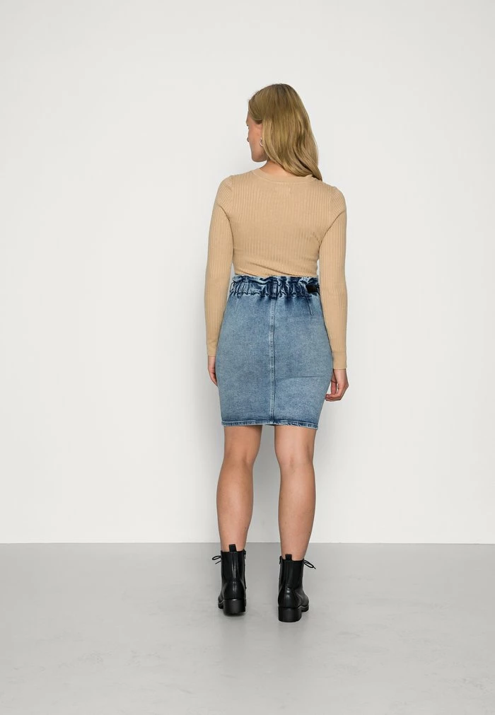 ONLY Petite ONLINC MILLIE ELAS WAISTBAND - Mini Skirt - Light Blue Denim 5 ONLY Petite ONLINC MILLIE ELAS WAISTBAND - Mini Skirt - Light Blue Denim - Image 3