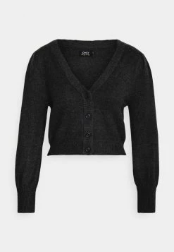 ONLY Petite ONLLEVA PUFF CARDIGAN - Cardigan - Dark Grey -ONLY Petite store cae57bbd98b54482aa9a36ae73640ec3