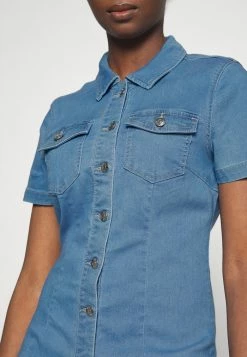 ONLY Petite ONLROYAL DOWN DRESS - Day Dress - Medium Blue Denim -ONLY Petite store cae57bf039df4be4a31d74cf8a86fa86