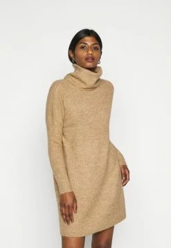 ONLY Petite ONLJANA DRESS - Jumper Dress - Beige Melange