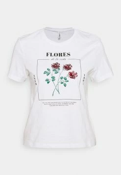 ONLY Petite ONLKITA LIFE REG ROSE BOX - Print T-shirt - Bright White -ONLY Petite store cd3f2823a3874bc5b5d11d641da19ad7