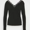 ONLY Petite ONLINA LIVE LOVE - Long Sleeved Top - Black -ONLY Petite store cd5be3603aad4310b9dec00f0f31c11b