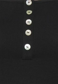 ONLY Petite ONLNESSA SHORT BUTTON - Top - Black -ONLY Petite store cddf6a414bfc4aecb2e52b835139935a