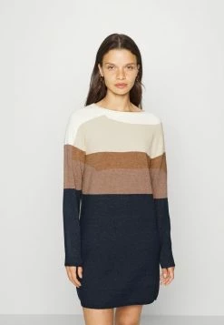 ONLY Petite ONLLILLO DRESS - Jumper Dress - Whitecap/gray Melange/brownie Melange/martime Blue Melange