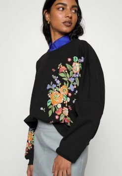 ONLY Petite ONLJULLE O NECK - Sweatshirt - Black -ONLY Petite store ce86e4afdb654b20b59222e217b71eec