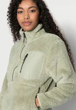 ONLY Petite ONLDALINA ZIP TEDDY - Sweatshirt - Desert Sage -ONLY Petite store d0f6ab75731949f7899d5145e765722d