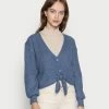 ONLY Petite ONLMONICA TIE CARDIGAN - Cardigan - Moonlight Blue Melange -ONLY Petite store d12ff6ffa1f54b7ab2f4b522f280973d