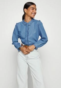 ONLY Petite ONLROMANCE - Blouse - Medium Blue Denim -ONLY Petite store d1882d83d88b404e9996638c237f59fa