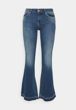 ONLY Petite ONLTIGER LOW WAIST WIDE FLARED - Bootcut Jeans - Dark Blue Denim -ONLY Petite store d29ac85e96ad4af2a7e45c7a1c139bab