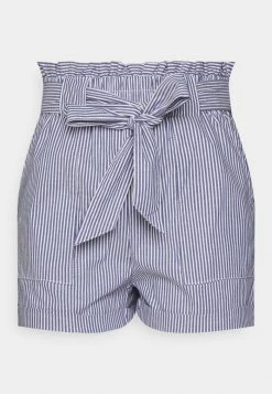 ONLY Petite SMILLA STRIPE BELT - Shorts - Medium Blue/denim White