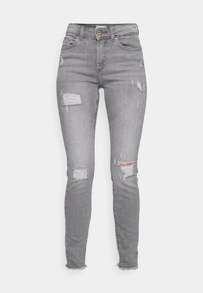 ONLY Petite ONLBLUSH LIFE MID RAW - Jeans Skinny Fit - Grey Denim 7 ONLY Petite ONLBLUSH LIFE MID RAW - Jeans Skinny Fit - Grey Denim - Image 5
