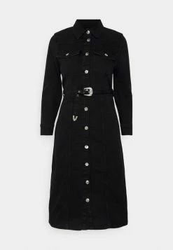 ONLY Petite ONLMYTH LIFEBELT DRESS - Denim Dress - Black -ONLY Petite store d72132bc30ff4643ab0280b960c9bf27