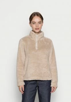 ONLY Petite ONLJINA HALF ZIP - Fleece Jumper - Pumice Stone