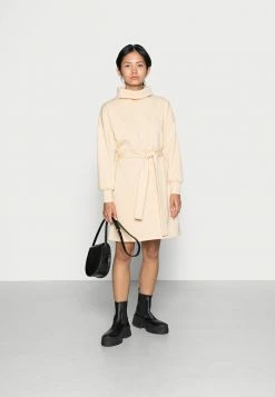 ONLY Petite ONLSWEET HIGHNECK DRESS - Day Dress - Beige -ONLY Petite store da5329873caa45b4bf85684b046fb222