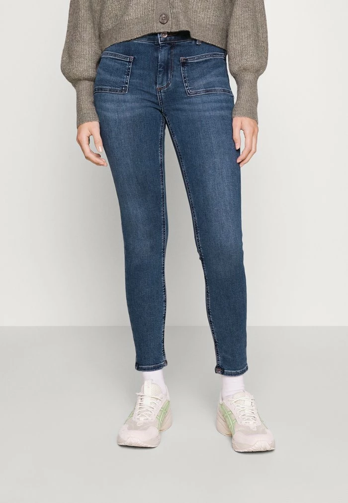 ONLY Petite ONLBLUSH MID WAIST - Jeans Skinny Fit - Dark Blue Denim 3 ONLY Petite ONLBLUSH MID WAIST - Jeans Skinny Fit - Dark Blue Denim