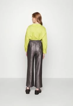ONLY Petite ONLMETTE WIDE PANT - Trousers - Silver Coloured/black -ONLY Petite store e280becd56c34988a40f2d67e77d8400