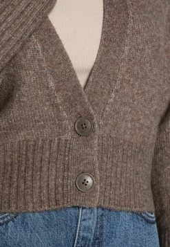 ONLY Petite ONLMACADAMIA CARDIGAN - Cardigan - Taupe/gray Melange -ONLY Petite store e3277db9147549c0b336ecf7c0138ac3