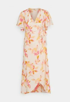 ONLY Petite ELEANOR WRAP DRESS - Day Dress - Silver Peony /blurry Leafs