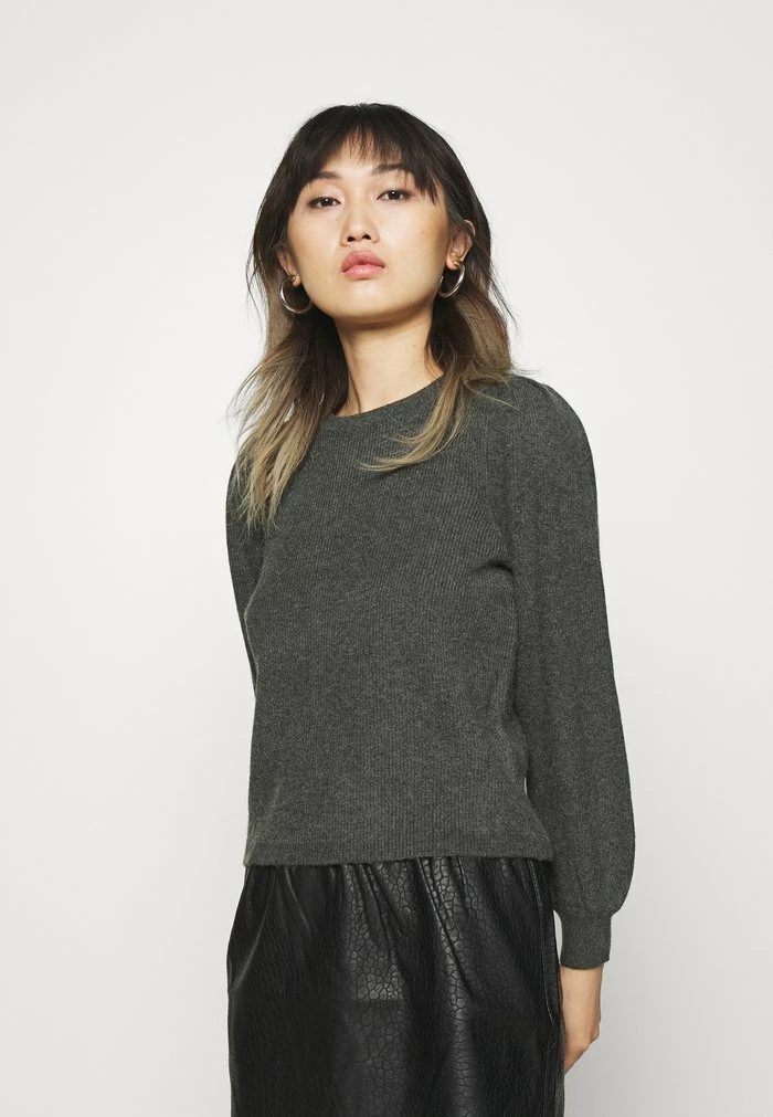 ONLY Petite ONLKATIA PUFF - Jumper - Dark Grey Melange 3 ONLY Petite ONLKATIA PUFF - Jumper - Dark Grey Melange