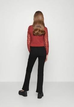 ONLY Petite ONLHUSH MID WAIST FLARED - Flared Jeans - Black Denim -ONLY Petite store e53d607b5fee4bc799d482b9406e45e3