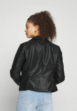 ONLY Petite ONLGEMMA BIKER - Faux Leather Jacket - Black -ONLY Petite store e6608c76d60e466d809441ef1d06162b