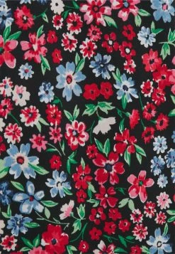 ONLY Petite ONLOLIVIA WRAP DRESS - Day Dress - Black/red/shore -ONLY Petite store e8dc96781b5a4a82917012dfe9473cbe