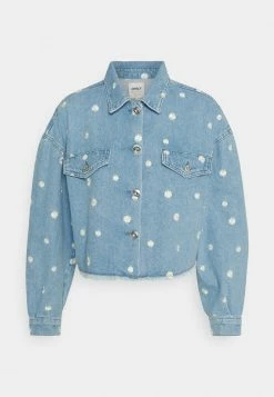 ONLY Petite ONLJAGGER CROPPED JACKET - Denim Jacket - Blue Wash