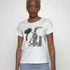 ONLY Petite ONLMICKEY SPLIT FACE - Print T-shirt - White