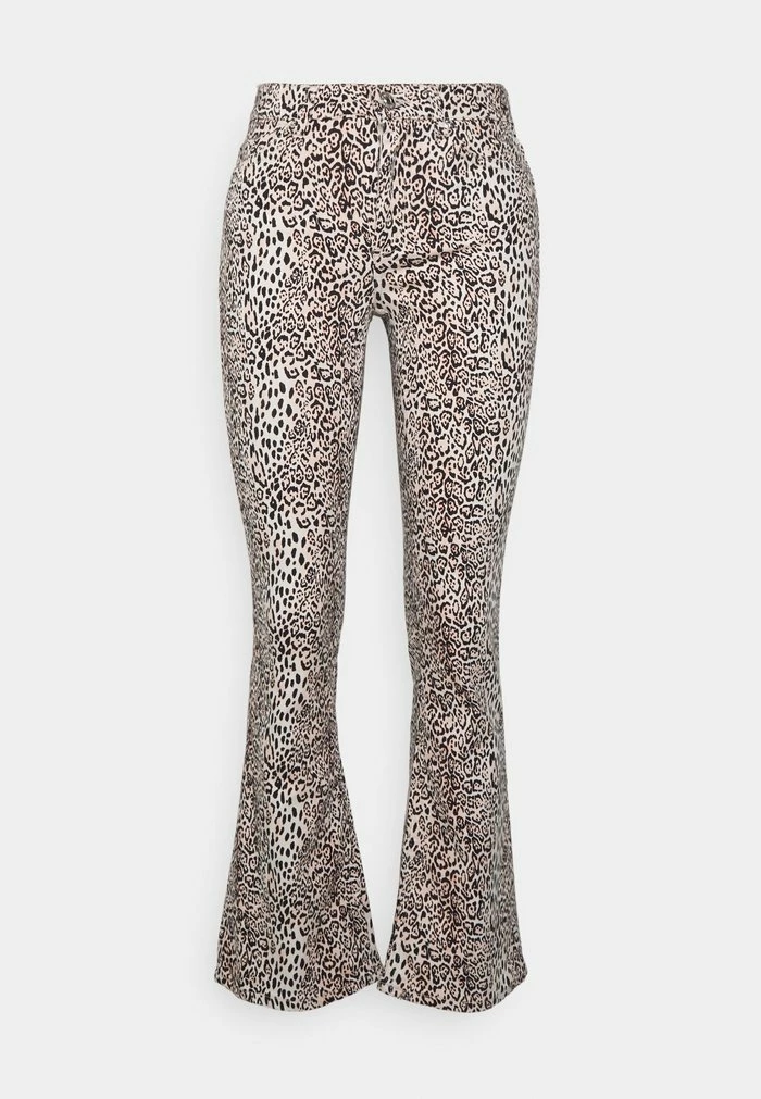 ONLY Petite ONLBLUSH LIFE MID REA - Bootcut Jeans - Ecru Leo Black 3 ONLY Petite ONLBLUSH LIFE MID REA - Bootcut Jeans - Ecru Leo Black