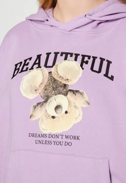 ONLY Petite ONLWANTED TEDDY TEXT HOOD - Sweatshirt - Lilac Breeze -ONLY Petite store ee1d45a7228e444fa05dd6d190b53db9