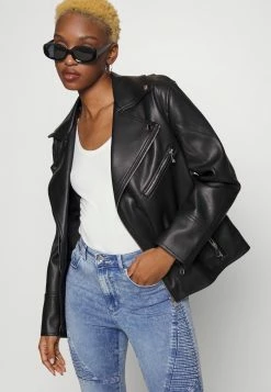 ONLY Petite ONLROYAL LIFE ANK BIKER ZIPPETIT - Jeans Skinny Fit - Light Blue Denim -ONLY Petite store ee4fc53464964c088e2c0520b834b443